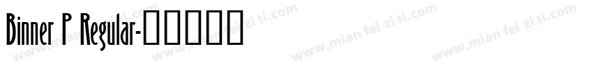 Binner P Regular字体转换